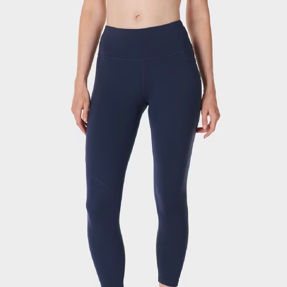 Sweaty Betty Power Sculpt Workout 7/8 Leggings Beetle Blue - XS Retail $98 MINT - Picture 6 of 11